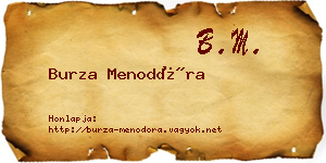Burza Menodóra névjegykártya